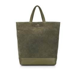 Geantă shopper din piele cu funcție de rucsac, verde, 95-4E-019-Z, Fotografie 1