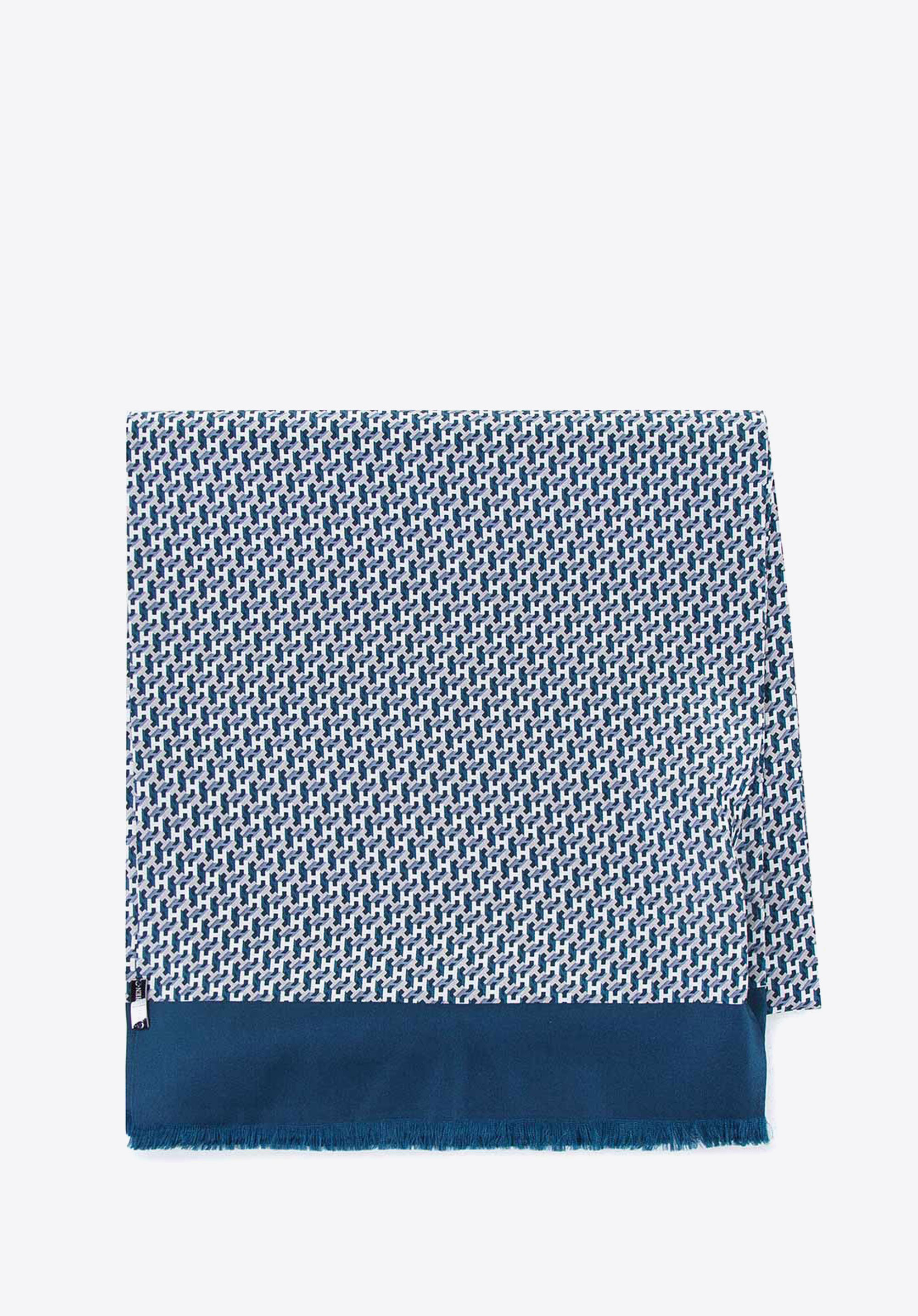 Eșarfă de mătase pentru bărbați, verde - gri, 93-7M-S41-5, Fotografie 1