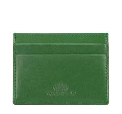 Husă pentru carduri de credit din piele netedă, verde, 14-2-003-L0, Fotografie 1