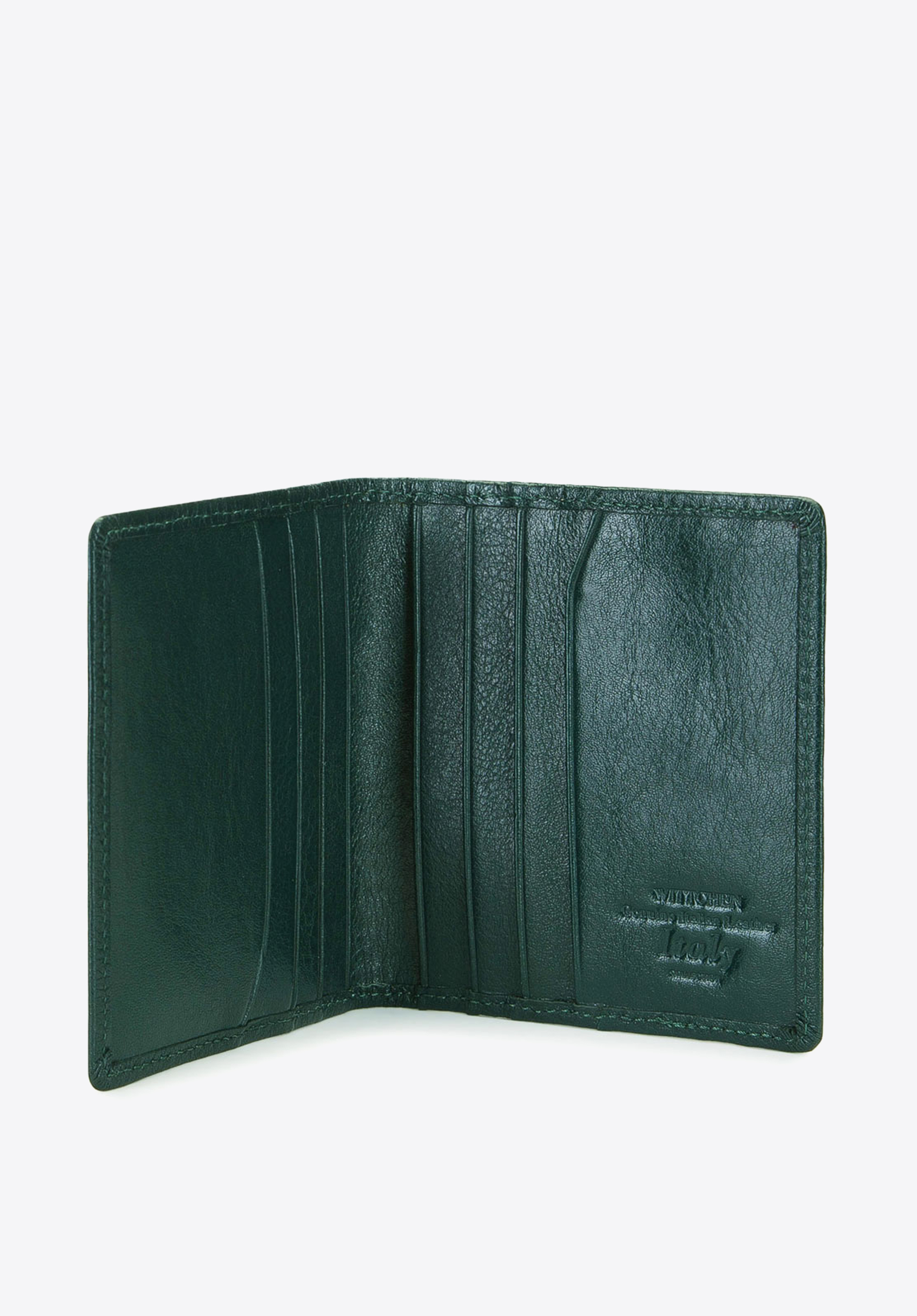 Husa clasică din piele pentru carduri, verde, 21-2-291-ZL, Fotografie 1