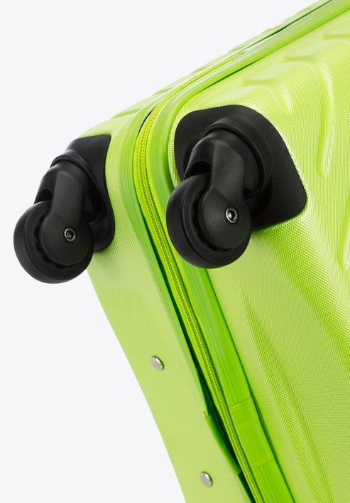 Set de valize din ABS cu model geometric ștanțat, verde limetă, 56-3A-75S-11, Fotografie 7