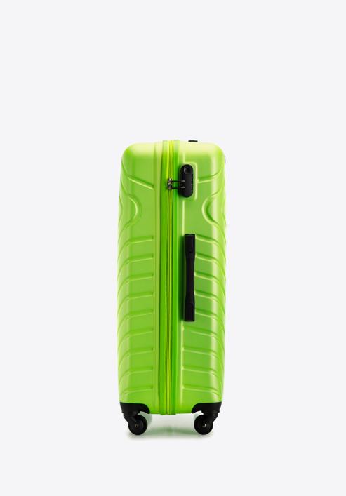 Set de valize din ABS cu model geometric ștanțat, verde limetă, 56-3A-75S-11, Fotografie 3