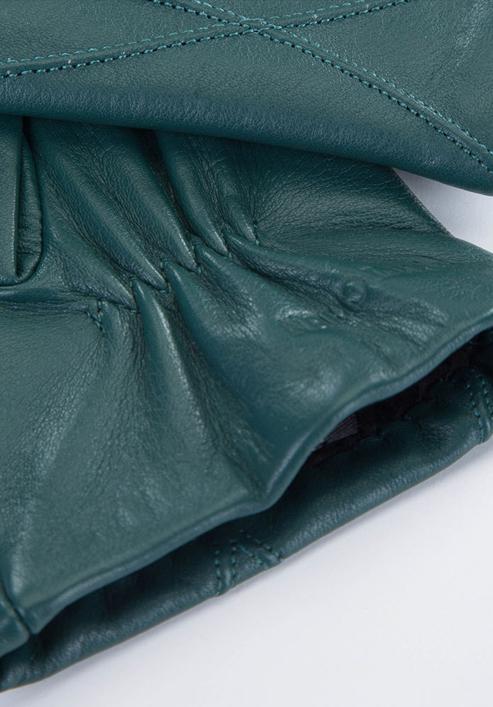 Mănuși de damă din piele matlasată, verde, 39-6-639-Z-V, Fotografie 4