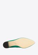 Pantofi damă din piele clasici din piele cu toc pătrat, verde, 96-D-501-6-38, Fotografie 6