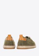 Pantofi din piele de căprioară pentru bărbați cu o talpă de coardă, verde, 96-M-516-N-43, Fotografie 5