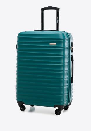Set valize din ABS, cu dungi orizontale, verde, 56-3A-31S-85, Fotografie 1