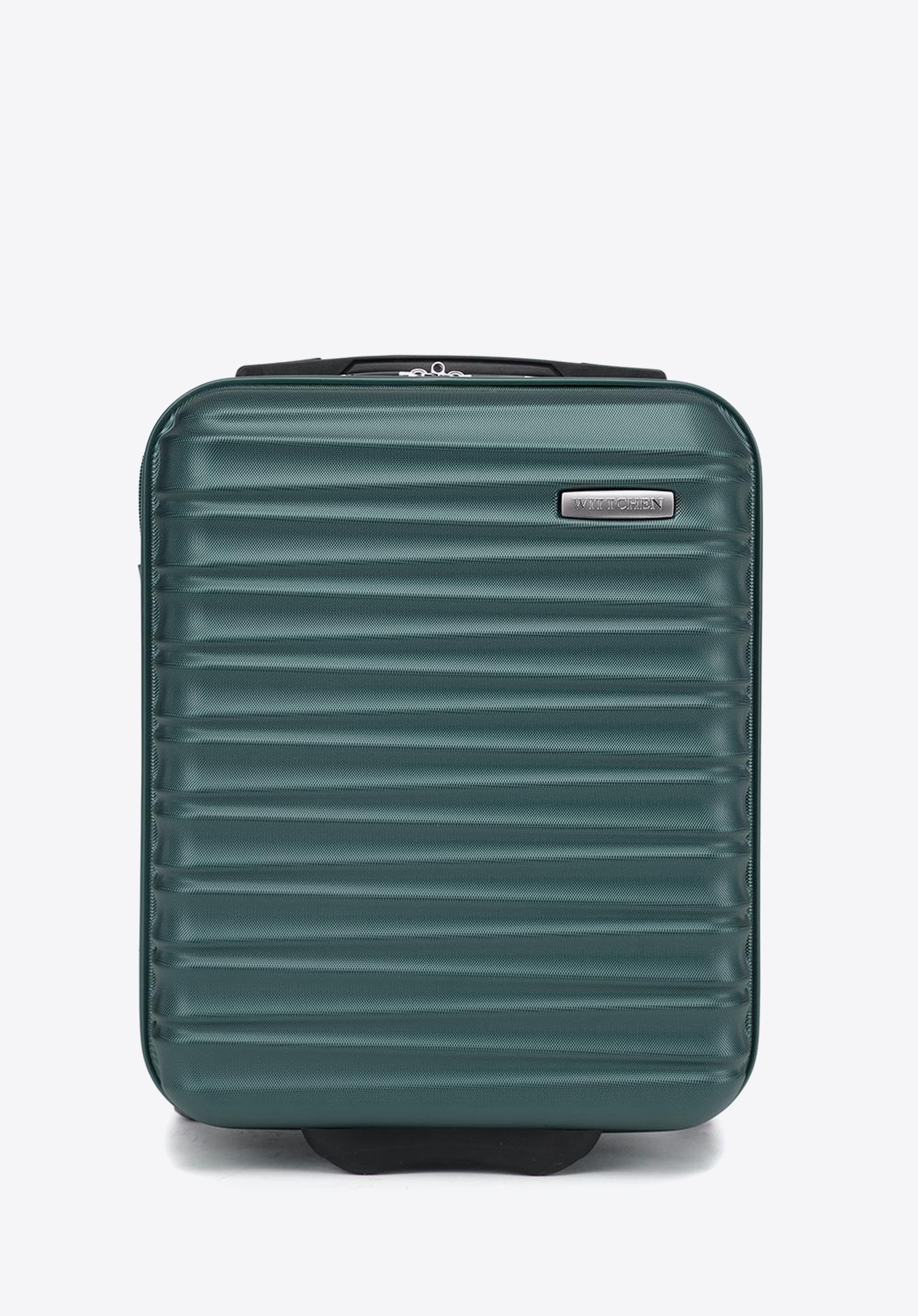 Valiză de cabină din ABS cu nervuri, verde, 56-3A-315-85, Fotografie 1