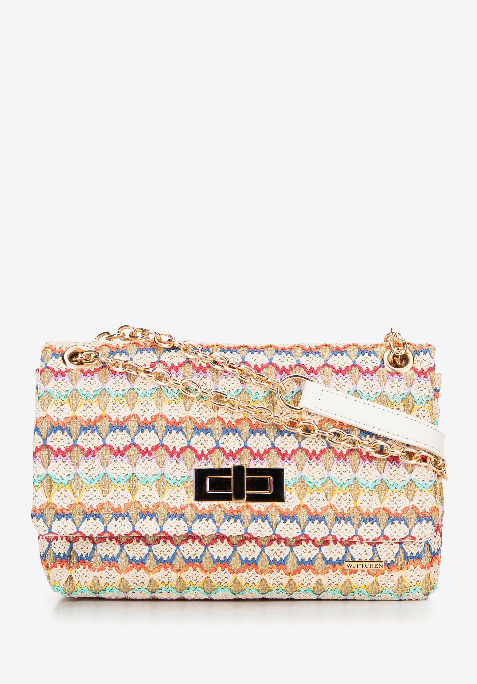 Dámská řetízková crossbody kabelka, vícebarevný, 100-4Y-414-X1, Obrázek 1