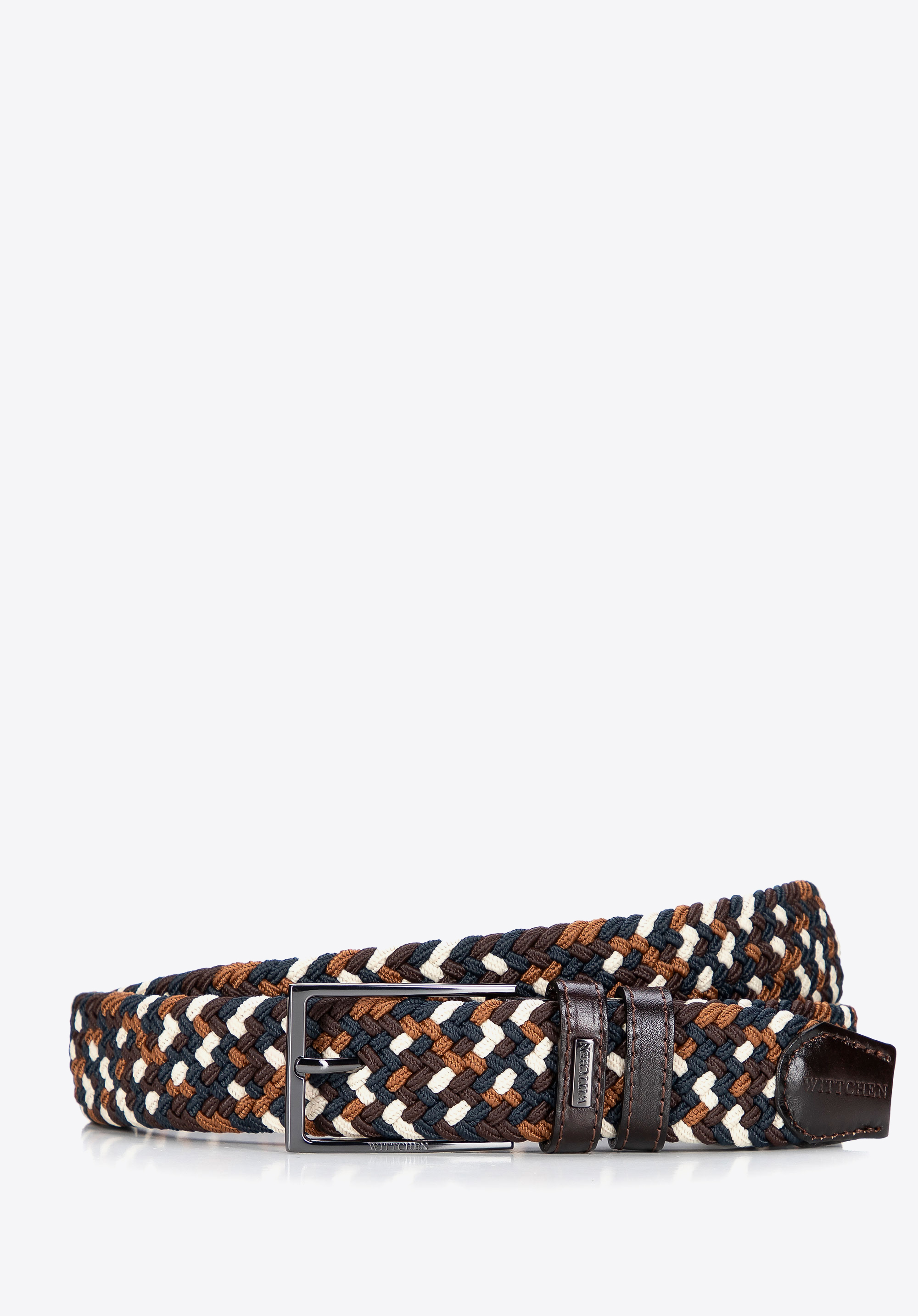 Pánský tříbarevný tkaný opasek, vícebarevný, 101-8M-402-N5-90, Obrázek 1