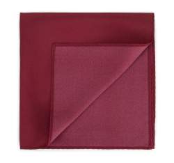 Batistă de buzunar din mătase într-o singură culoare, vișiniu, 96-7P-001-4, Fotografie 1