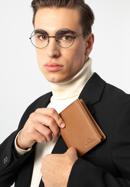 Férfi bőr pénztárca, világos barna, 02-1-265-5L, Fénykép 15