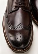 Férfi bőrcipő dekoratív perforációval, világos barna, 98-M-713-5-41, Fénykép 7