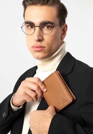 Férfi bőr pénztárca, világos barna, 02-1-265-5L, Fénykép 1