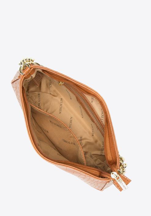 Női ökobőr bagett táska láncos pánttal, világos barna, 93-4Y-420-05, Fénykép 4