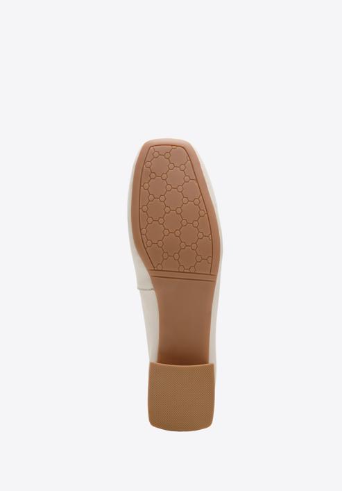 Csattal díszített női bőr topánka, világos bézs, 94-D-950-1G-37, Fénykép 6