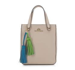 Mini bőr shopper táska, világos bézs, 94-4E-632-00, Fénykép 1