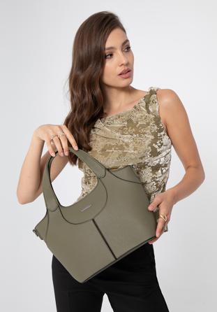 Műbőr női táska, khaki, 98-4Y-602-Z, Fénykép 1
