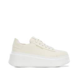 Klasszikus női vastag talpú sneakers, világos bézs, 96-D-962-9-37, Fénykép 1