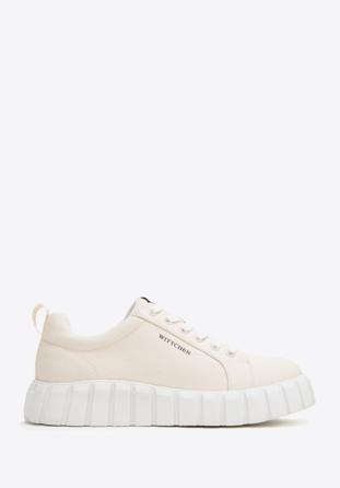 Női platform sneaker, világos bézs, 98-D-959-9-38, Fénykép 1