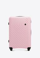 ABS Nagy bőrönd geometriai mintával, világos rózsaszín, 56-3A-753-11, Fénykép 1