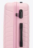 ABS Közepes méretű bőrönd geometriai dombornyomással, világos rózsaszín, 56-3A-752-55, Fénykép 8