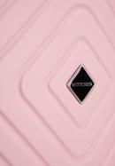 ABS Nagy bőrönd geometriai mintával, világos rózsaszín, 56-3A-753-11, Fénykép 9