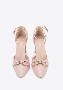 Női magas sarkú cipő dekoratív csattal, világos rózsaszín, 98-DP-208-1-40, Fénykép 3