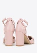 Női magas sarkú cipő dekoratív csattal, világos rózsaszín, 98-DP-208-1-40, Fénykép 4
