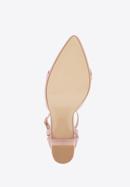 Női magas sarkú cipő dekoratív csattal, világos rózsaszín, 98-DP-208-P-35, Fénykép 6