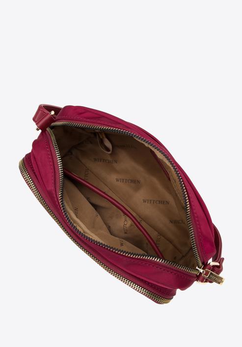 Dámská nylonová kabelka s vložkami z ekologické kůže, vínová, 97-4Y-103-Z, Obrázek 3