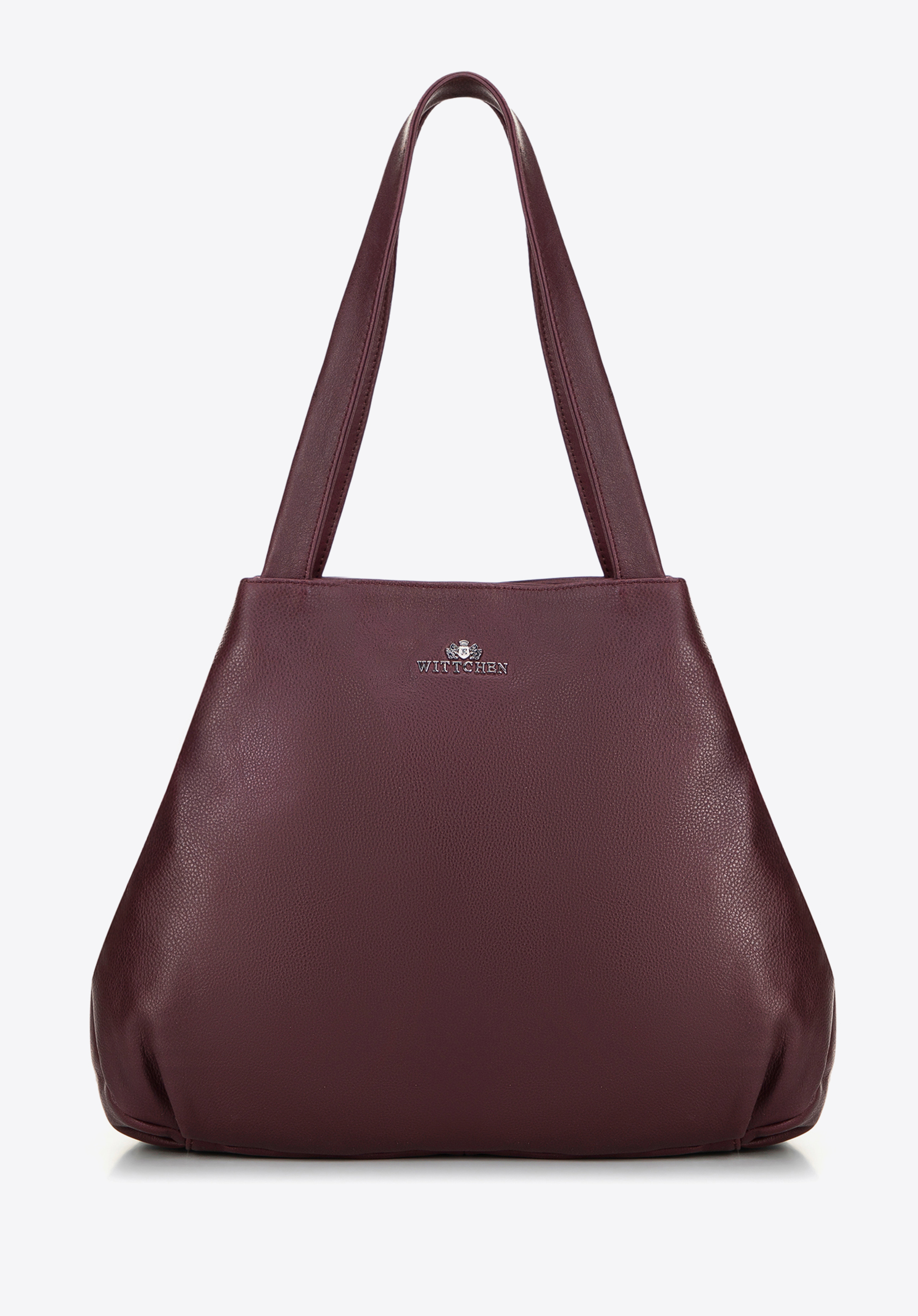 Dámská kabelka z přírodní kůže, vínová, 100-4E-806-3, Obrázek 1