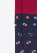 Pánské ponožky s barevnými puntíky, vínovo-tmavěmodrá, 98-SM-050-X2-40/42, Obrázek 4