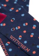 Pánské ponožky s barevnými puntíky, vínovo-tmavěmodrá, 98-SM-050-X2-43/45, Obrázek 5