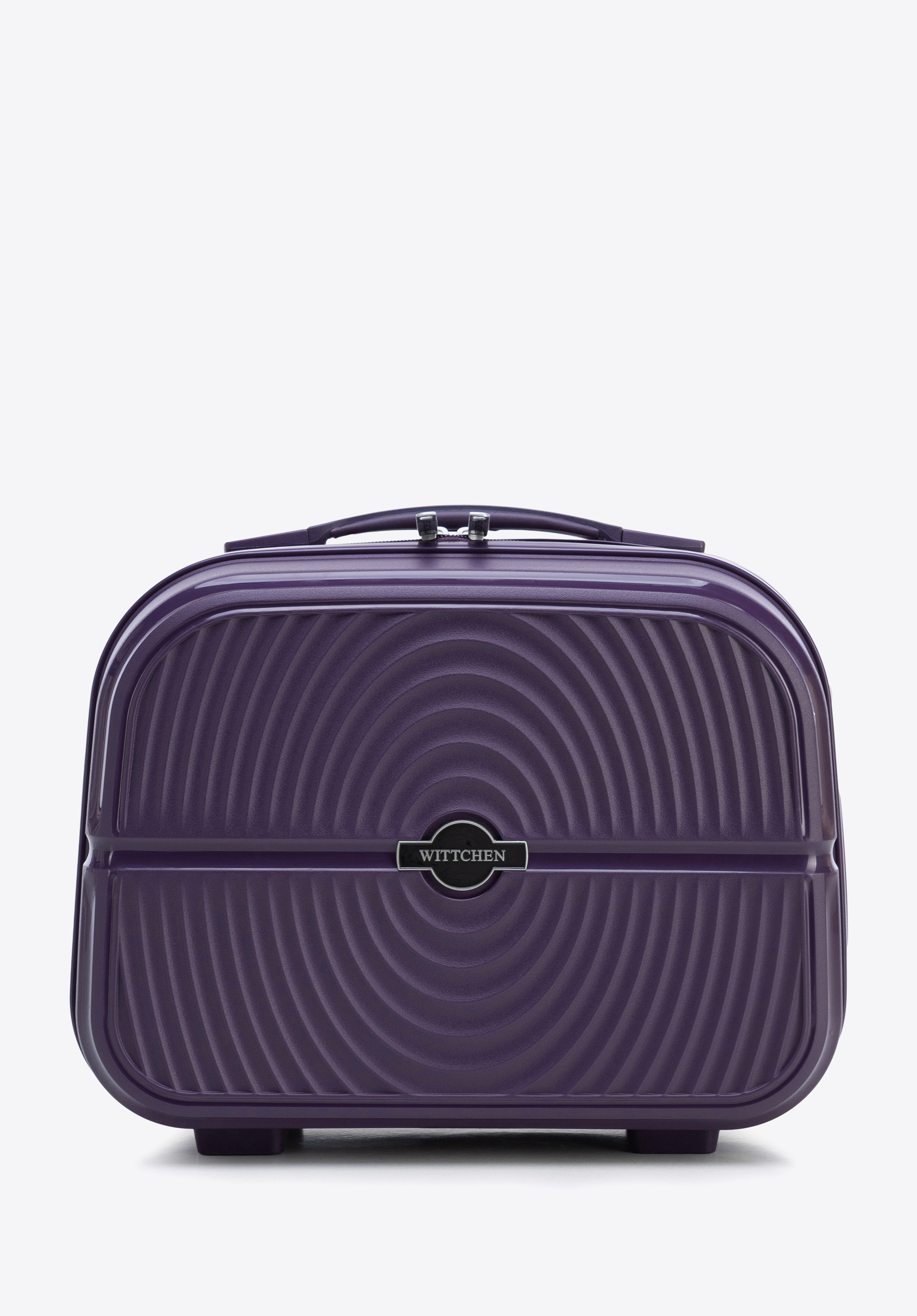 Carcasă cosmetică din polipropilenă cu detalii circulare în relief, violet, 56-3T-304-V, Fotografie 1