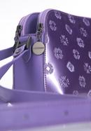 Geantă messenger de damă din piele lăcuită cu monogramă, violet, 34-4-099-00, Fotografie 4