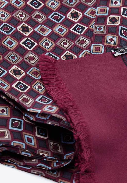 Eșarfă de mătase pentru bărbați, violet - gri, 93-7M-S41-6, Fotografie 3