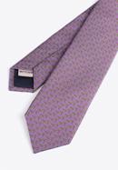 Cravată din mătase cu model, violet - portocaliu, 97-7K-001-X2, Fotografie 4