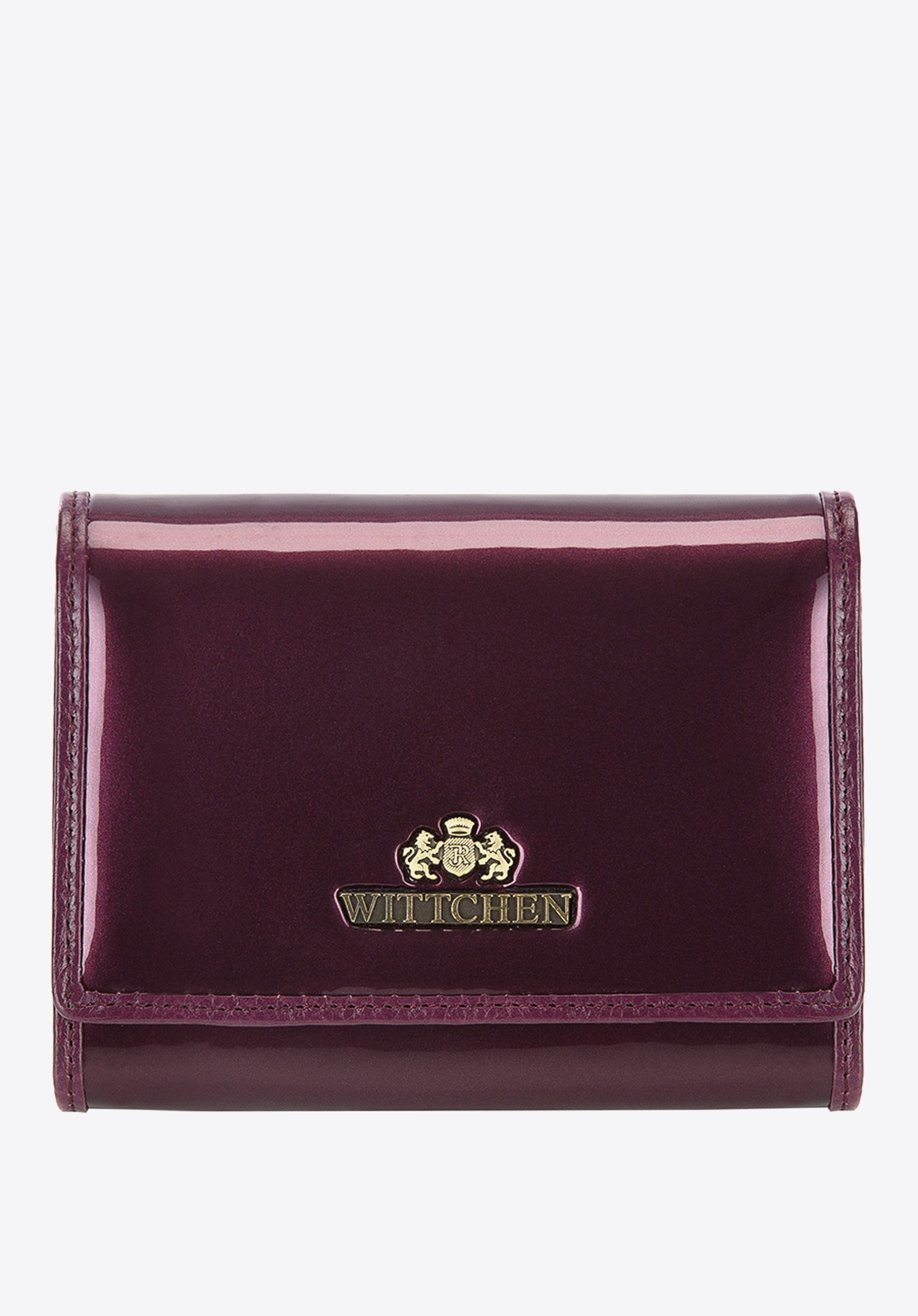 Portofel damă mediu din piele lacuită, violet, 25-1-070-F, Fotografie 1