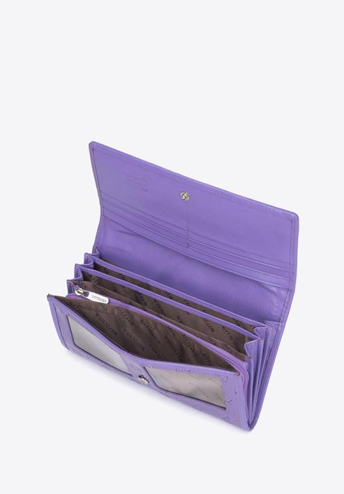 Portofel de damă din piele lăcuită cu monogramă, violet, 34-1-052-000, Fotografie 3