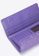 Portofel de damă din piele lacuită cu monogramă, violet, 34-1-413-FF, Fotografie 4