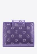 Portofel de damă din piele lăcuită monogramă, închidere cu capsă, violet, 34-1-362-FF, Fotografie 4