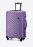 Set de valize din ABS cu model geometric ștanțat, violet, 56-3A-75S-11, Fotografie 5