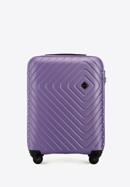 Valiză de cabină din ABS cu model geometric ștanțat, violet, 56-3A-751-11, Fotografie 1