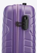 Valiză de cabină din ABS cu model geometric ștanțat, violet, 56-3A-751-11, Fotografie 8