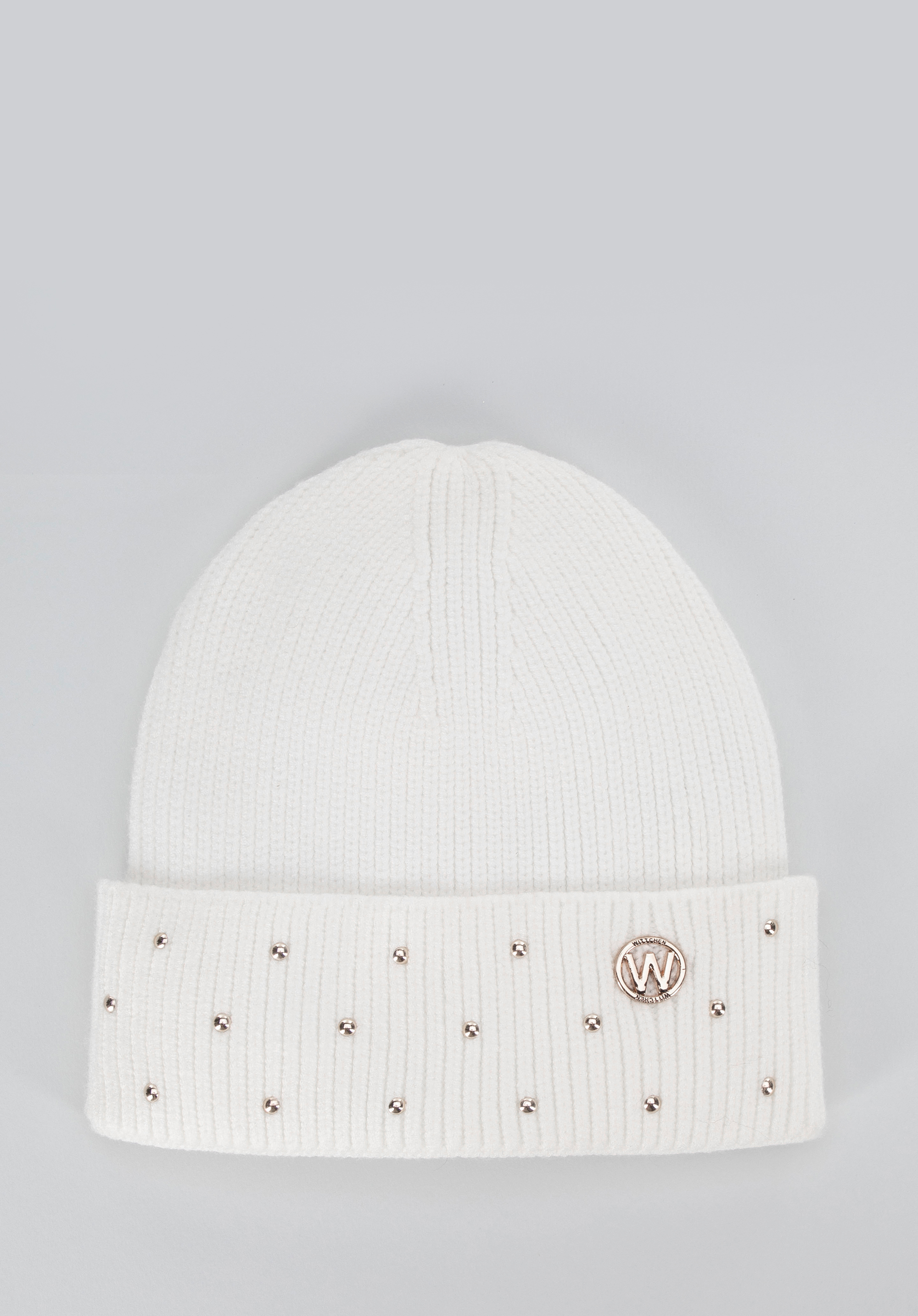 Damenhut mit metallischen Details, weiß, 99-HF-208-0, Bild 1