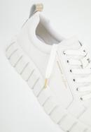 Sneakers für Damen mit dicker Sohle, weiß-gold, 96-D-951-1-37, Bild 8