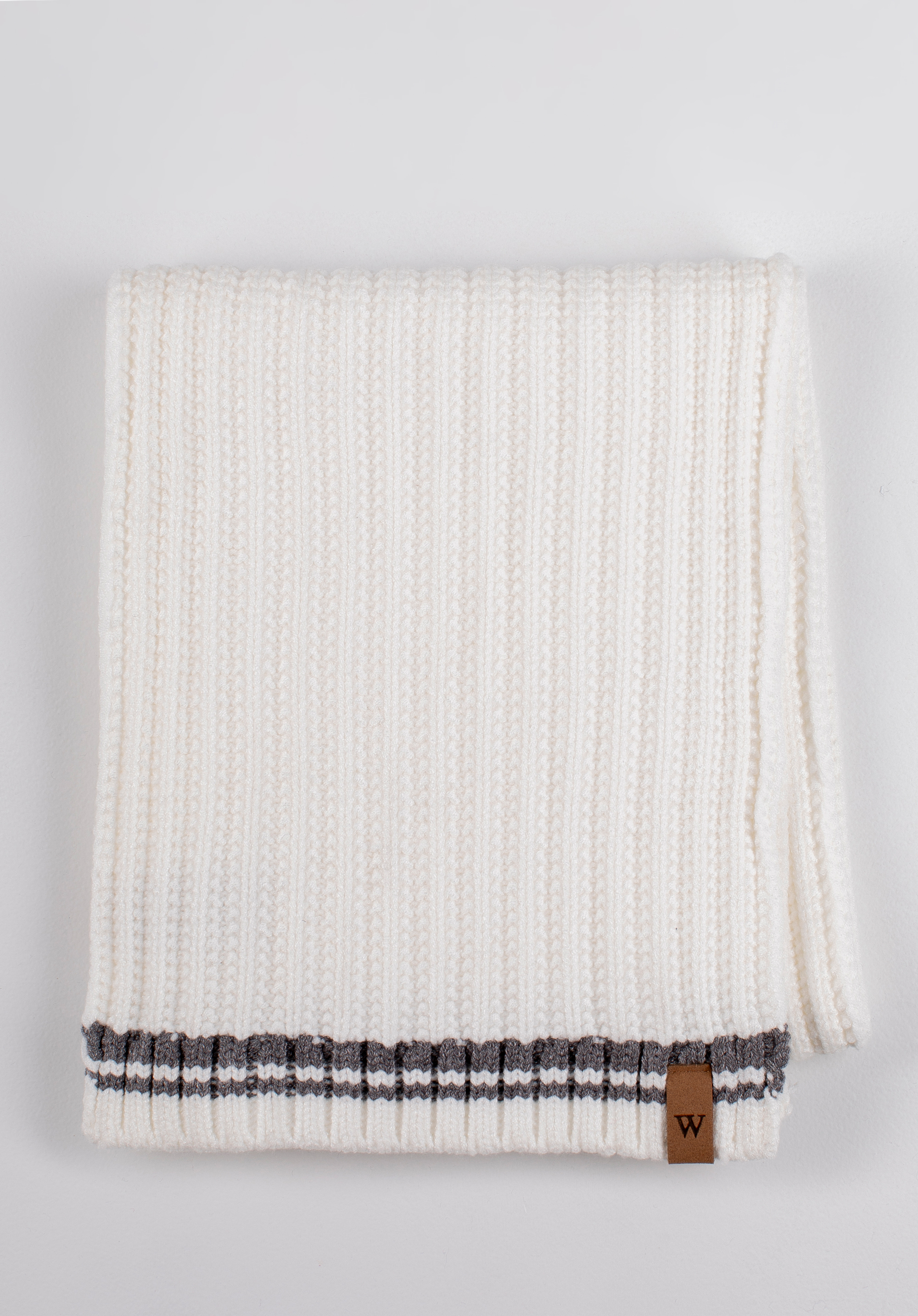 Grob gestrickter Damenschal, weiß, 99-7F-003-08, Bild 1