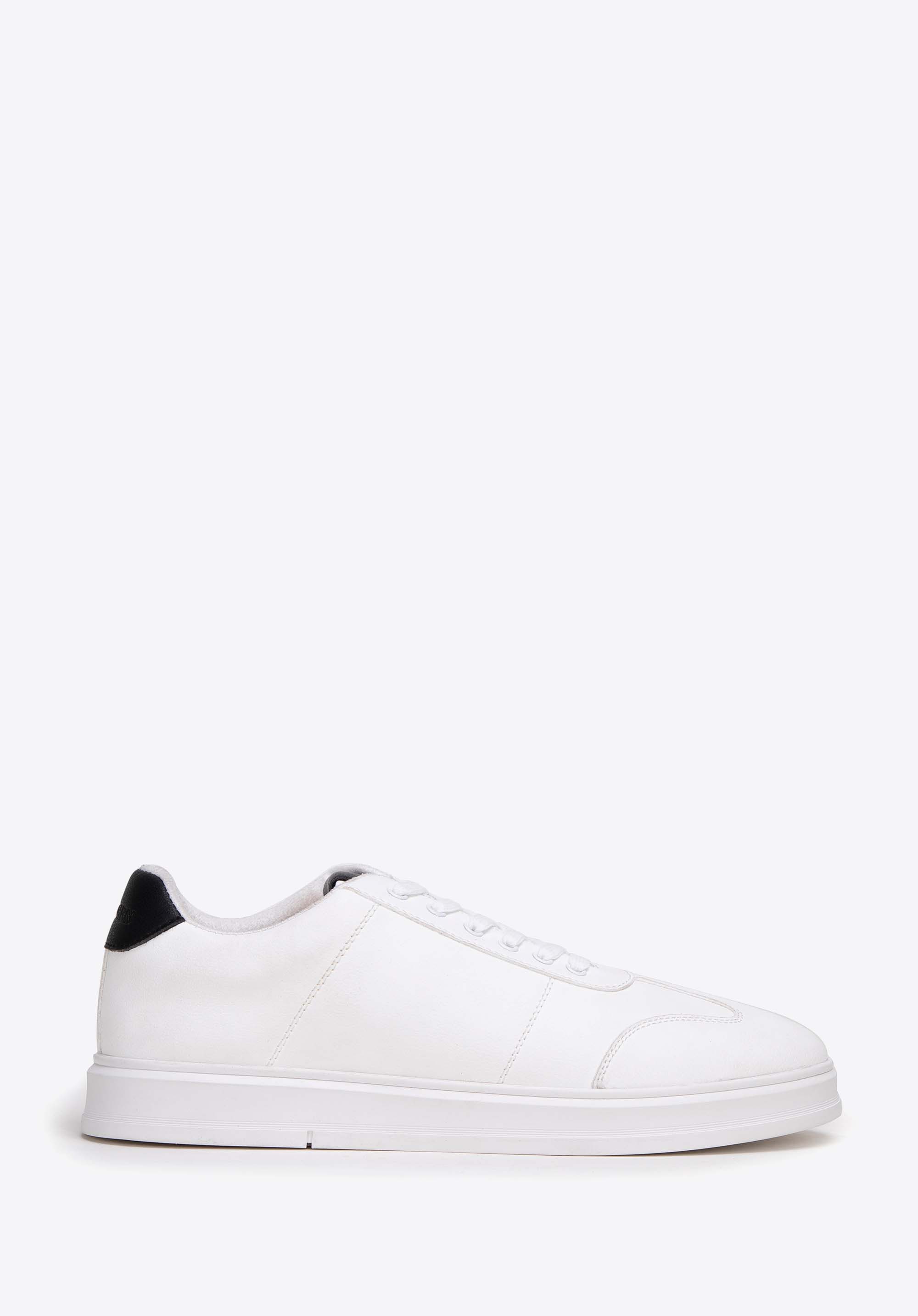 Klassische Herren Sneaker aus Kunstleder, weiß, 99-M-713-0-43, Bild 1