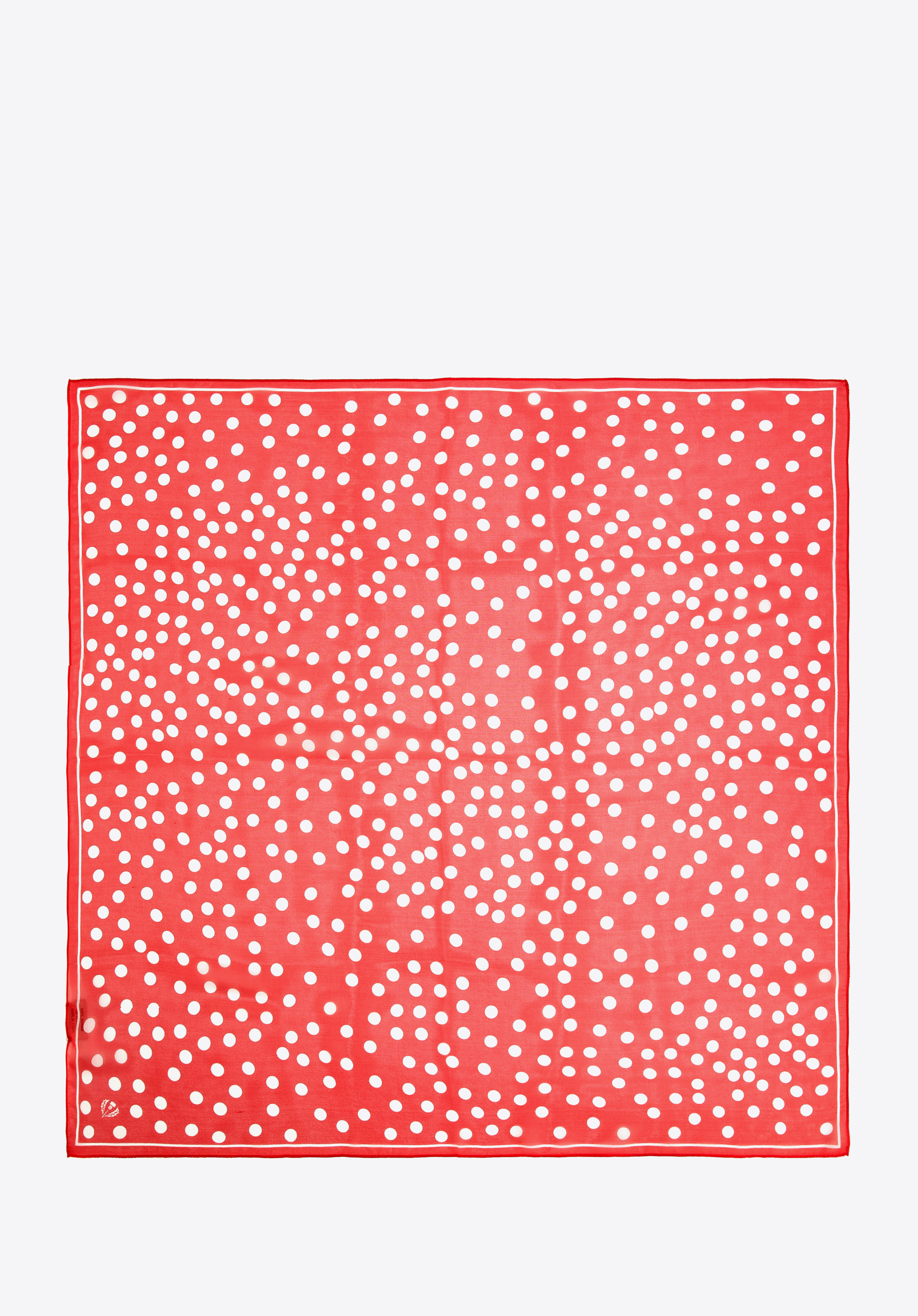 Damen Seidenhalstuch mit Punkten, rot, 98-7D-S90-X1, Bild 1