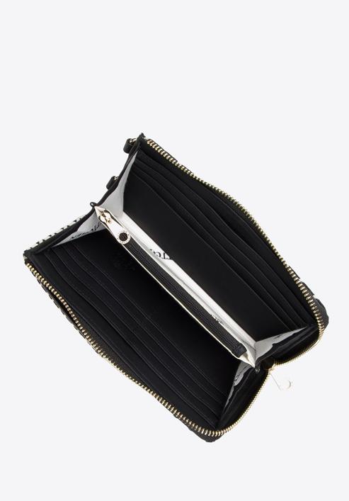 Gemusterte Minihandtasche für Damen, weiß-schwarz, 97-2E-506-X3, Bild 4